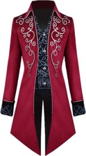 Apocrypha Mens Medieval Steampunk Tailcoat Jacket Vampire Costume