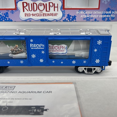 MTH RailKing 30-79183 Rudolph Red Nosed Reindeer Christmas Action Car New O - Picture 4 of 16