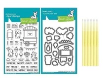 Lawn Fawn Stamp Bundle - Lawn Fawn Treat Cart Stamp Set and Die with Trebbies