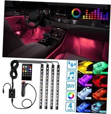Led Interior Car Lights, Controller Led Lights for Cars, Multicolor Music