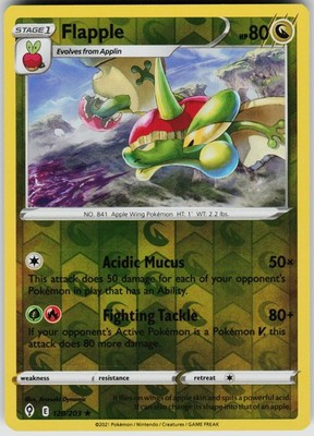 SWSH07: REVERSE HOLO Flapple #120/203 - Rare