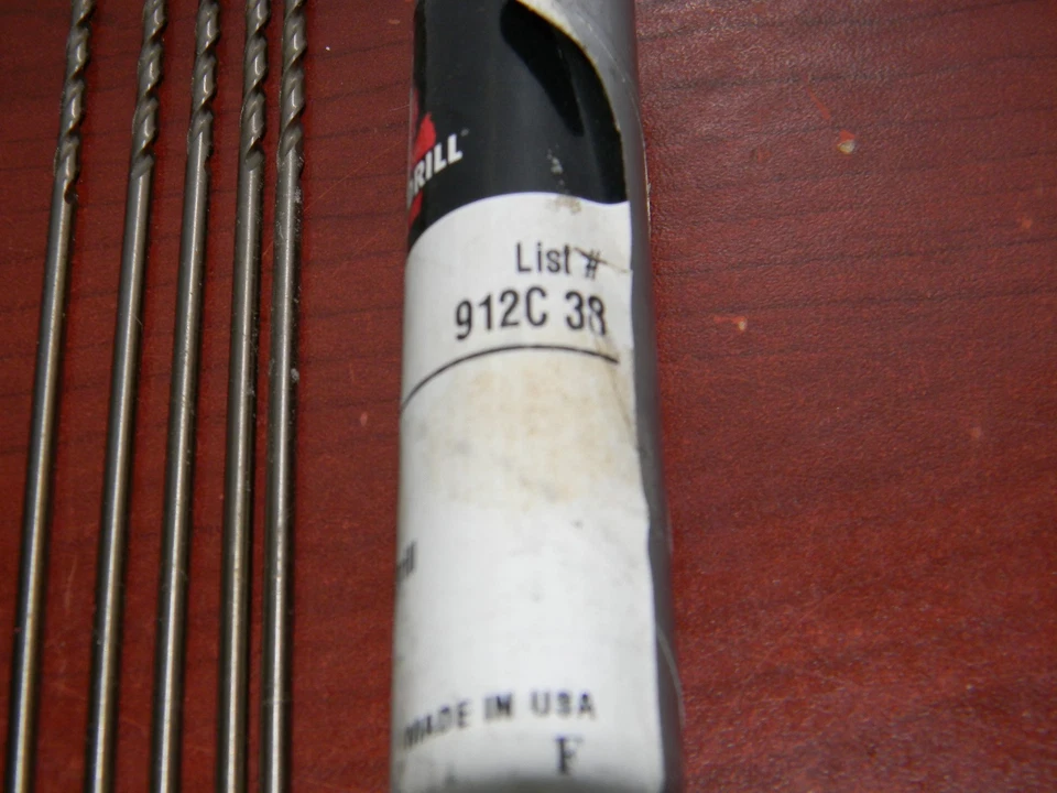 Michigan Drill (#38) 12" Cobalt Aircraft Extension Drills Qty. 12 #912C38 - Image 3 of 4