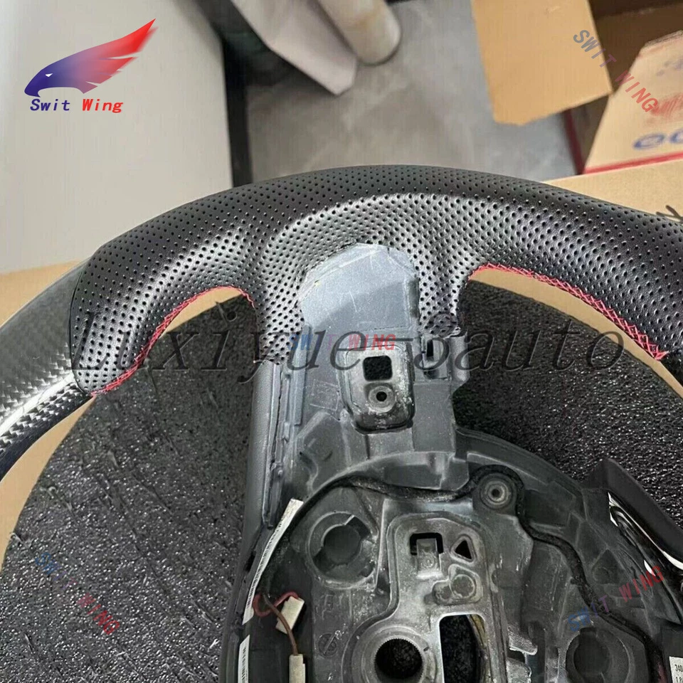 Cuadro de volante de fibra de carbono para Jaguar XJ XJR XJR575 2010-2019 100 % Foto 2 de 4