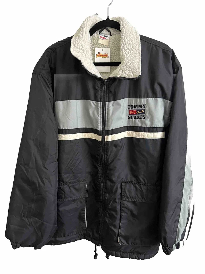 Vintage Tommy Sports Sherpa lined Jacket Bootleg 90s - Image 2 of 4