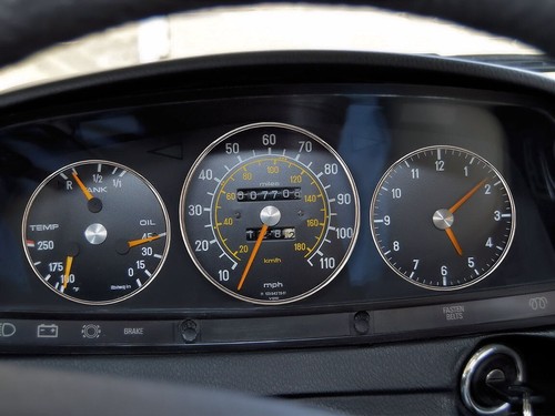 For Mercedes W123 76-85 Dashboard Gauge Dash Chrome Dial Aluminium Rings x3 - Picture 6 of 10