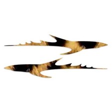 Pair Tribal Sharks, Vinyl Decal Sticker, 40 Patterns & 3 Sizes, #7459