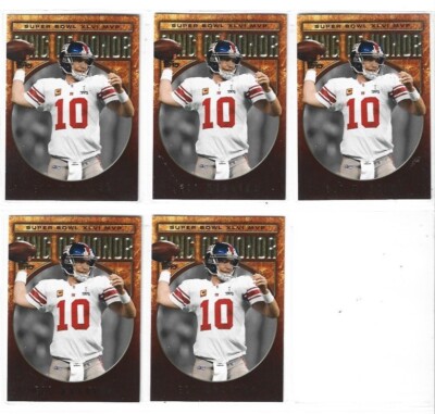 Eli Manning New York Giants 5 card 2012 Topps Ring of Honor #RH46 lot