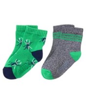 GYMBOREE BACKYARD EXPLORER BUGS N STRIPE 2-pr OF BOYS SOCKS 6 12 24 2 3 4 5 NWT