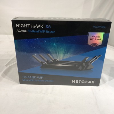 NEW! Netgear Nighthawk X6 AC3000 Tri-Band Gigabit Router Model R7850 - 3Gbps