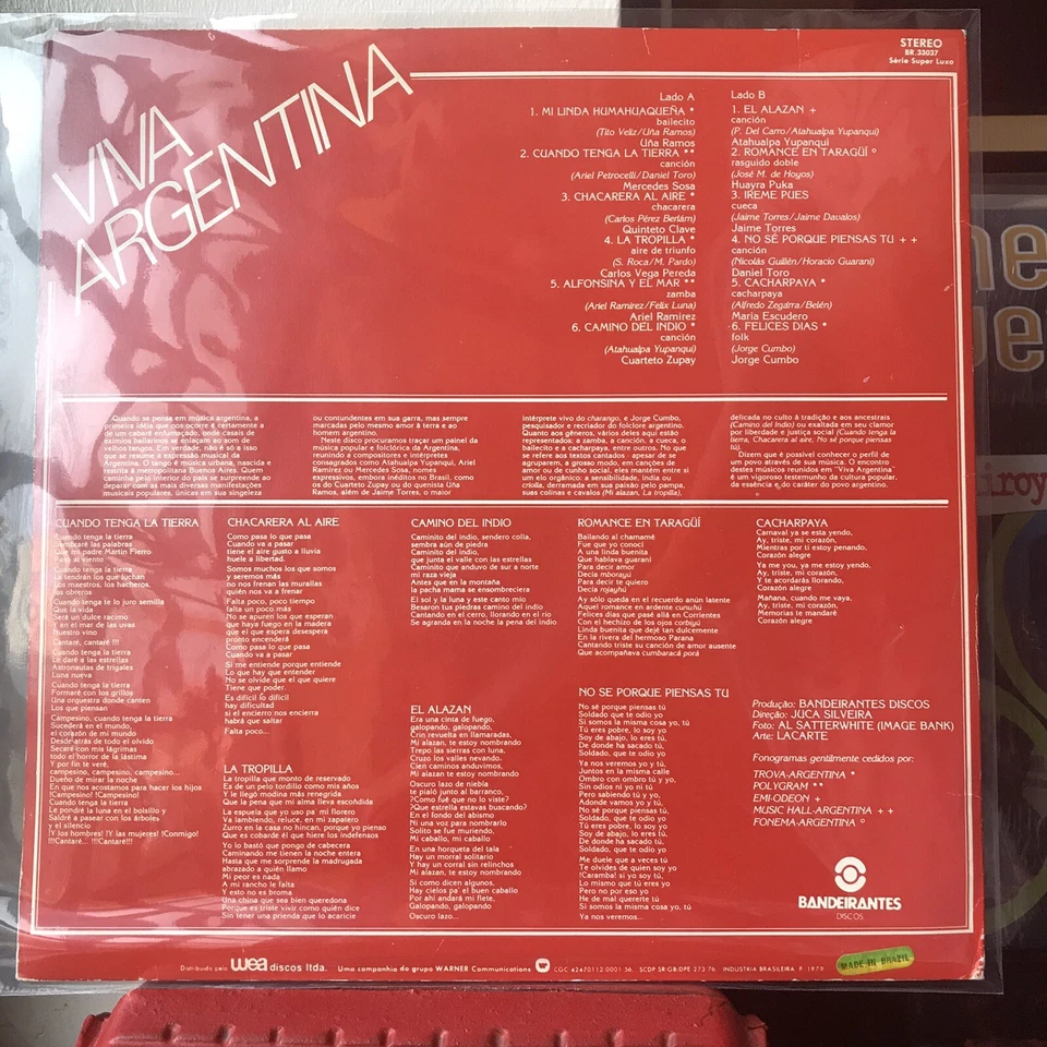 Viva argentina Bandeirantes Discos Compilation (made In Brazil)be. 33037 - Image 2 of 4