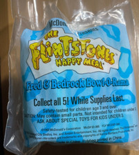 The Flintstones McDonalds Happy Meal Fred  Bedrock Bowl-O-Rama New 1993