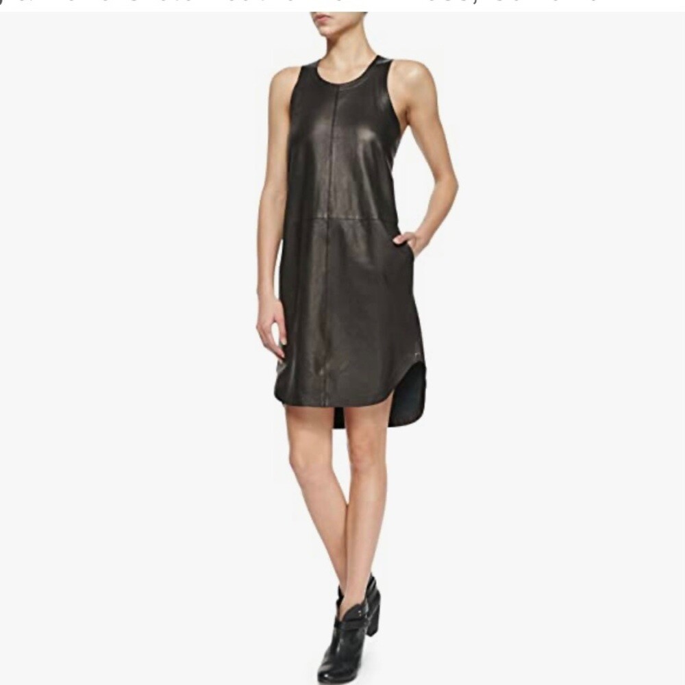 rag and bone leather dress & Crete RacerBack Tank Size 4 Womens occasion_Wedding Guest