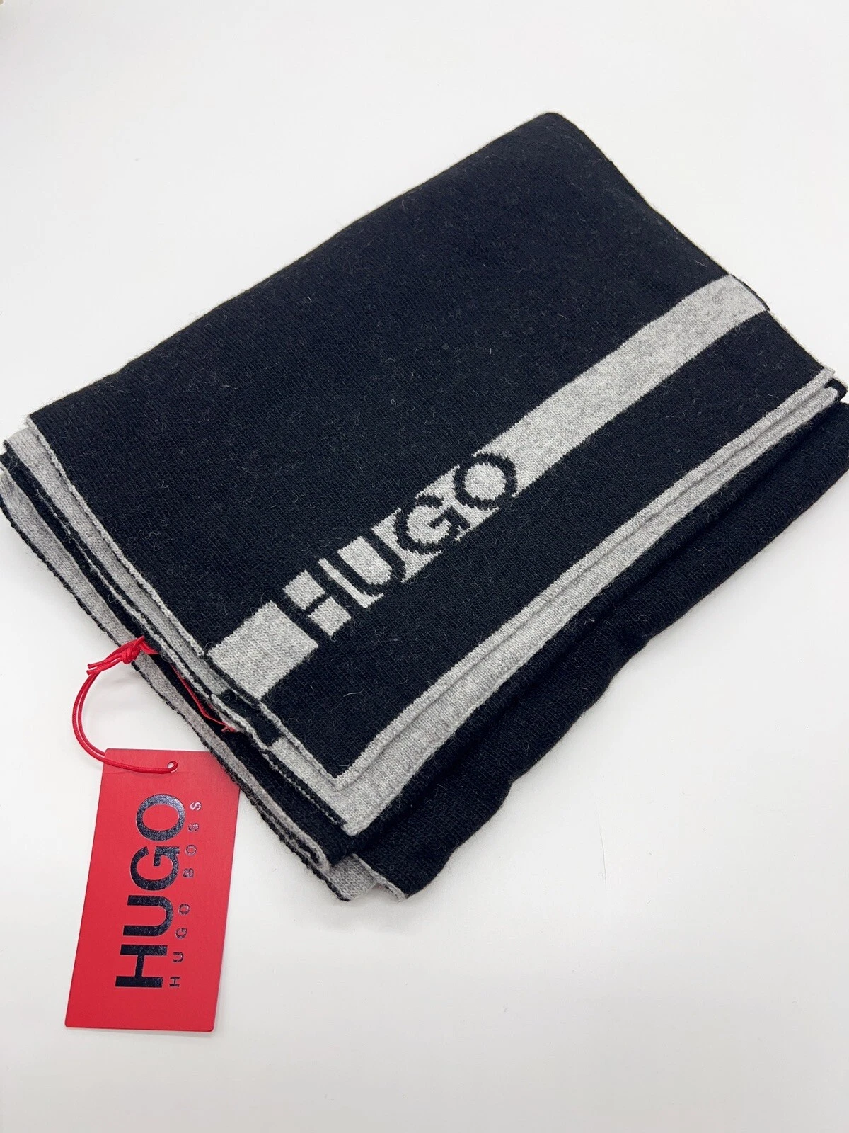 Hugo Boss Scarf Men's NWT/Grey and Black