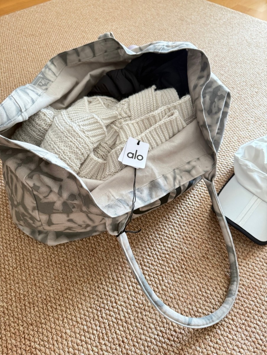 ALO Yoga Gray Tie Dye Tote Canvas Bag Large New With Tags | eBay