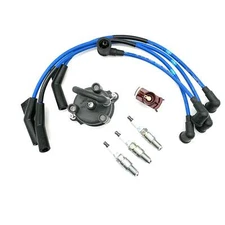 Ignition Kit - Distributor Cap, Distributor Rotor, Spark Plugs and Wires - EFI E
