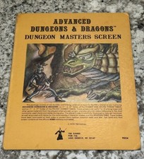 Vintage Dungeons Dragons Dungeon Masters Screen 9024 TSR 1981