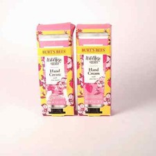 2pk Burt's Bees Wild Rose Berry Hand Cream Shea Butter 1 oz ea Deadstock Bulk