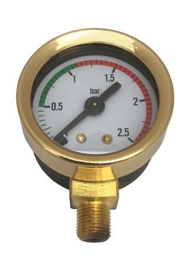 LA PAVONI Manometer - ø41 mm 0÷2,5 bar - Gold