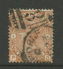 1873/80 Sg 156, 8d Orange (PD) Plate 1, Good used. {Box 4-196}
