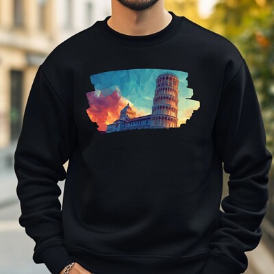 Pisa Turm Polygonal Sweatshirt Kuschelig und Perfekt für jeden Anlass S bis4XL