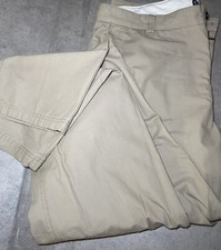 Chaps Men's Size 42 X 36 Premium Khakis Style Fabric Casual Pants Flat Front