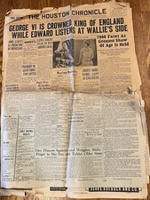 Tiny Princess Queen Elizabeth 1937 King George VI Coronation Houston Chronicle