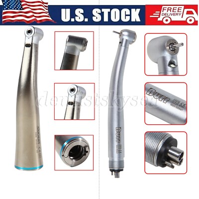 Dental Fiber Optic E-generator 4H Handpiece / 1:1 LED Contra Angle For NSK KAVO