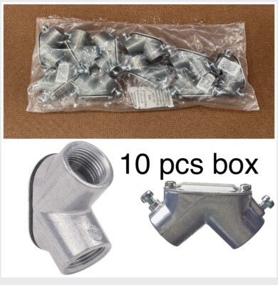 Halex 1/2 In. 90 Deg Rigid or IMC Pull Elbow 94105 Halex 94105 051411941055 Zinc