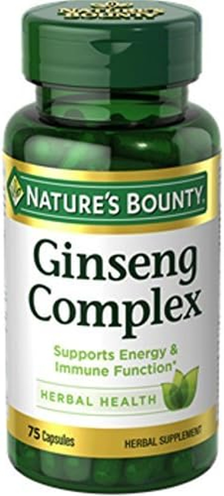 Комплекс травяных капсул для здоровья NatureS Bounty с женьшенем, 75 г (упаковка из 3 капсул)