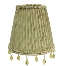 Royal Designs Inc. Clip on Ruche Pleated Empire Chandelier Lamp Shade Flame Clip