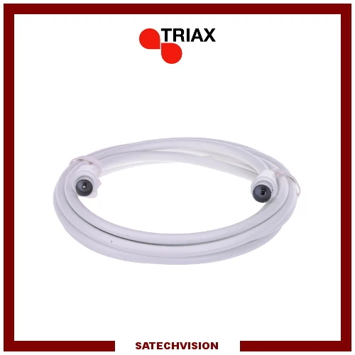 Cordon Câble Coaxial TV Connecteurs IEC 9,52 mm Mâle/Femelle 2,5 m Triax CTV 250