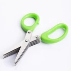 Multifunctional 5 Layers Stainless Steel KItchen Scissors Cutter Cook Tool