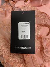 Fashion Nova Dress Large New Party/Cocktail, Color Pink, Size L