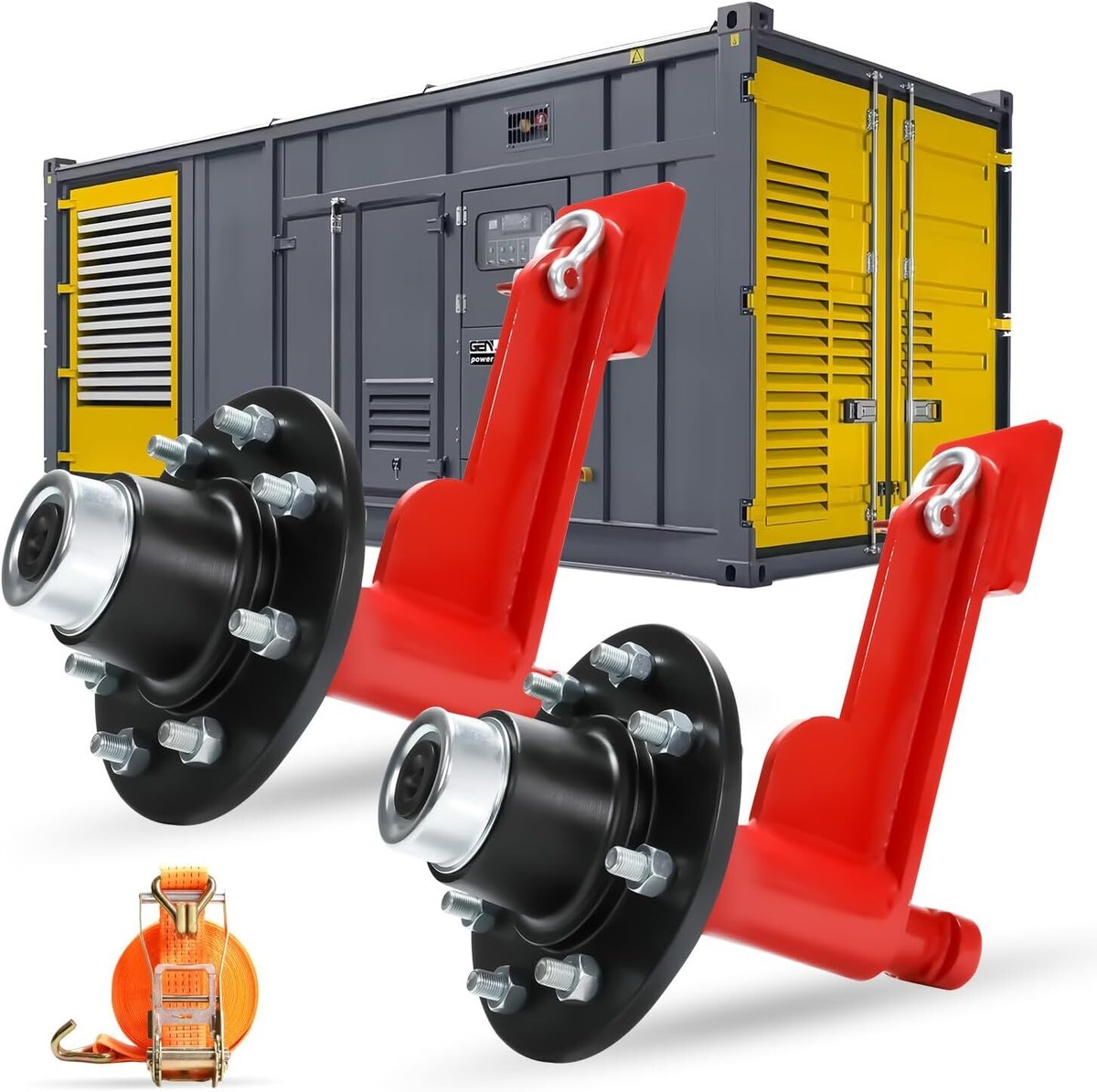 2Pack Shipping Container Wheels 8-Lug Wheels Kit,Shipping