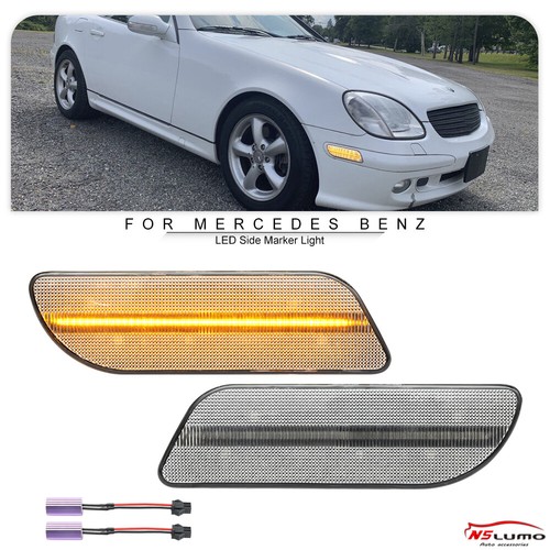 For 97-04 Mercedes Benz SLK-Class R170 CLK W208 Front Amber LED Side Marker Lamp - 第 1/14 張圖片