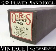   VINTAGE  QRS Player Piano Music Roll 943 LET THE REST OF THE WORLD GO BY - Waltz