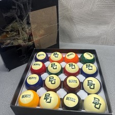 BAYLOR BEARS POOL BALLS  DAMAGED BOX ALL INSIDE NEW 
