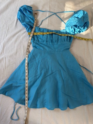 New With Tags, Jack Wills Tie Open Back Blue Mini Dress Size Uk 10 - Picture 13 of 16