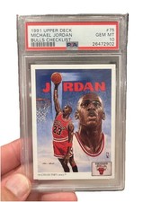 1991-92 Upper Deck - Team Checklist Michael Jordan #75 PSA 10 Gem 