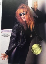 LITA FORD THE RUNAWAYS VINTAGE 1990'S FULL PAGE MAGAZINE PINUP POSTER CLIPPING A