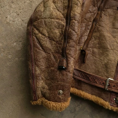 Vintage 1930s Brown Irvin Flight Jacket 40 WW2 RAF Shearling Sheepskin image 13