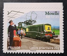 FRANCE 2014 TIMBRE AUTOADHESIF 1004 TRAIN LOCOMOTIVE BB12125 MOSELLE NEUF** MNH