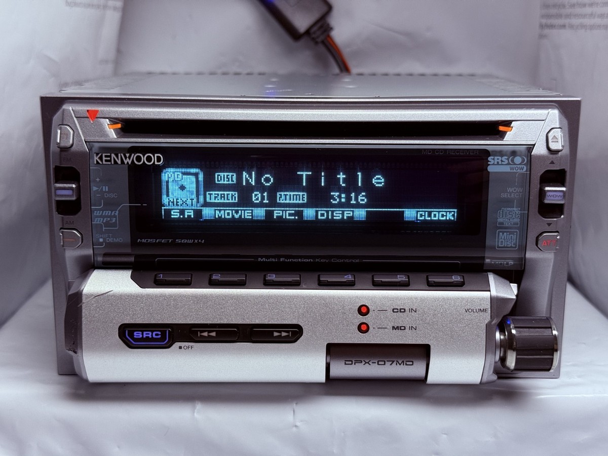 【美品】KENWOOD MP3 WMA　CD・MDミニコンポ ケンウッド、CD/MD/カセット搭載のミニコンポ