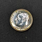 1957 Silver Roosevelt Dime Proof Red Golden Toning Philadelphia Mint