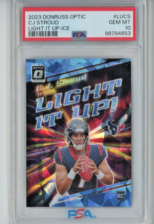 CJ Stroud Panini Donruss Optic Light It Up #LUCS Ice