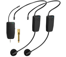 Sistema de micr fonos inal mbricos duales 2.4G para 2 personas 160 m