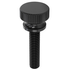 Nylon Thumb Screws, 8-32 Thread 10, Black, 3/4" 