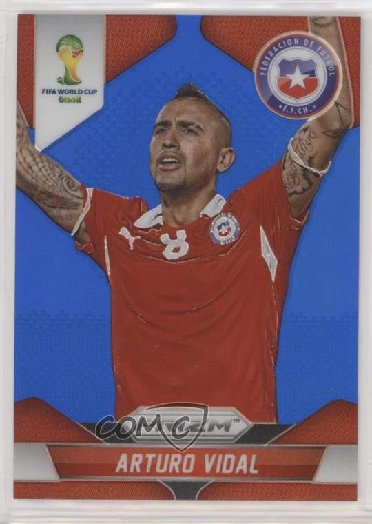 2014 Panini Prizm World Cup Blue Prizm 59/199 Arturo Vidal #43 y8a