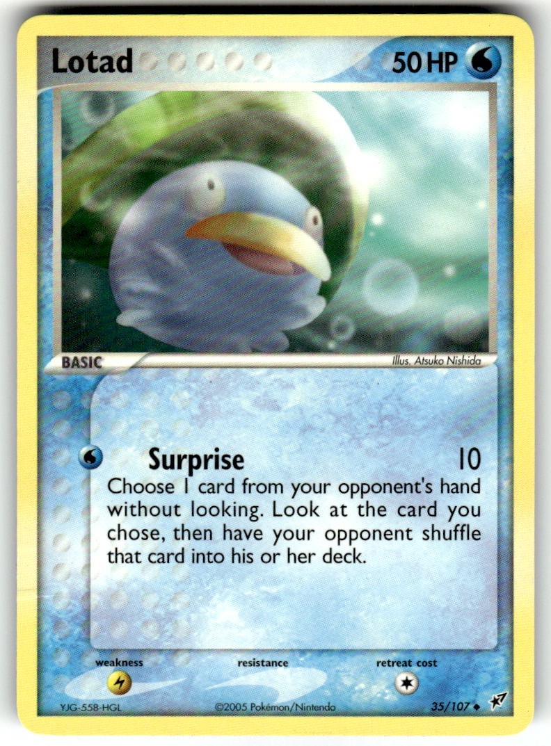 Pokemon EX Deoxys 35/107 Uncommon Card - Lotad