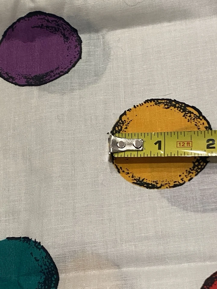 Polka Dot Fabric 33” x 58” W Novelty Cotton Sewing Quilt Multicolor - Image 3 of 4